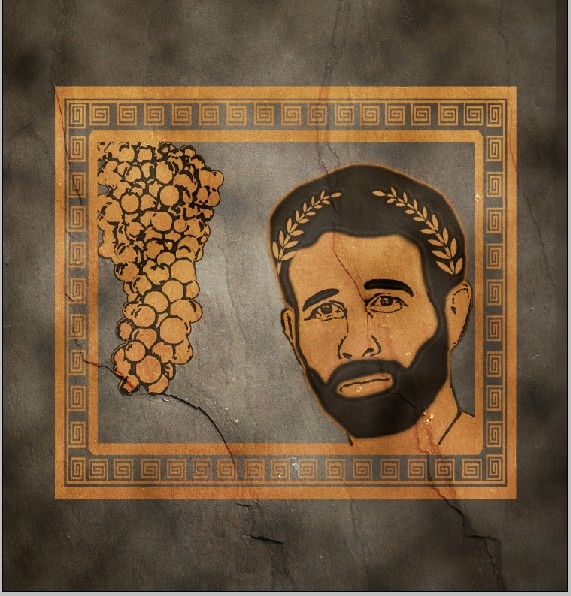Creation of Fresco of Dionysus: Step 10